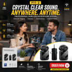 Premium F11-2 Wireless Microphone – Dual Mic 2.4GHz Noise Reduction - Image 4