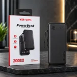 VEN-DENS VD-PB059 20000mAh High-Quality Power Bank with Built-in 4 Charging Cable - Image 4