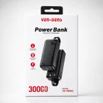 VEN-DENS 30000mAh 22.5W Fast Charging Power Bank with Built-in Type-C & Lightning Cables | Model VD-PB062 - Image 3