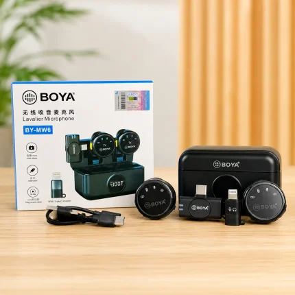 BOYA BY-MW6 Wireless Lavalier Microphone – Dual Wireless Mic