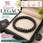 Legacy Bracelet Black with FREE Apple AirPods Pro – 2nd Generation | Premium Black Stainless Steel Men's Bracelet - Image 3