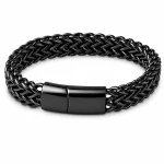 Retro Titanium Bracelet Black – FREE Apple AirPods Pro | Premium Stylish Bracelet for Men - Image 2