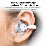 Q10 4-Earphones Wireless Bluetooth Headset – White | Dual Sharing, HiFi Sound & Digital Display - Image 3