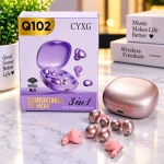 CYXG Q102 Wireless Earbuds – Pink | Bluetooth 6.1 | 3-in-1 Design | Type-C Charging - Image 7