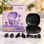 CYXG Q102 Wireless Earbuds - Black | Bluetooth 6.1 | 3-in-1 Design | Type-C Charging - Image 4