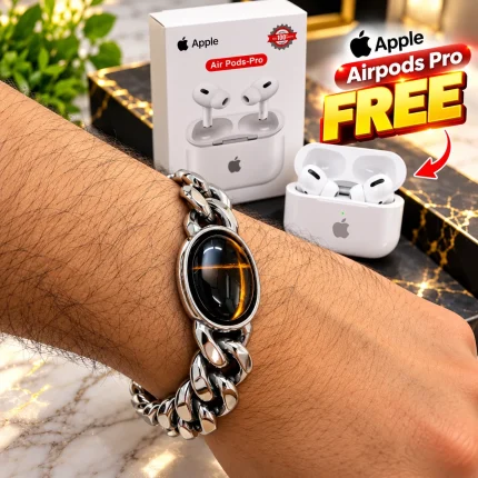 Premium Tiger Eye Luxury Bracelet for – FREE Apple Airpods Pro