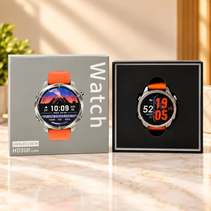 Waterproof Smart Watch HD300 – 1.43” AMOLED Display, Bluetooth Calling & Fitness Tracking