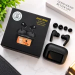 Original E9 Pro- L58 Series TWS Earbuds Black – App Supported Auto ANC with Touch Display